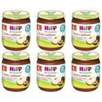 Hipp Śliwki z jabłkami po 4. miesiącu zestaw 6 x 125 g Bio - Desery dla dzieci - miniaturka - grafika 1