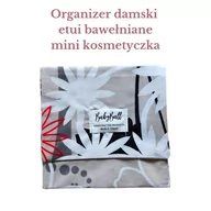 Kosmetyczki, organizery i kuferki - Kosmetyczka mini organizer damski etui bawełniane kolorowe - KWIATKI - miniaturka - grafika 1