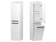 Szafki łazienkowe - Słupek Łazienkowy ATH 35 cm DK Prawy - Biały Mat - Uchwyty Czarne Matowe - miniaturka - grafika 1