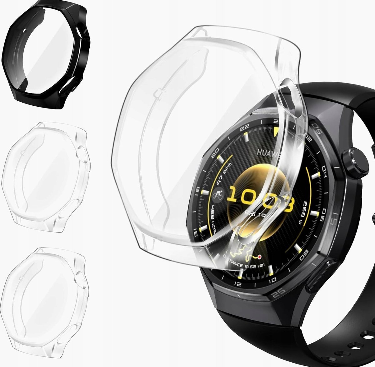 ETUI ZESTAW 3 SZTUKI 46 MM FOLIA OCHRONNA SMARTWATCH MIĘKKIE TPU CAŁKOWITE
