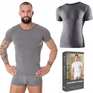 Koszulka męska WEŁNIANA termo BRUBECK SS11030 - XL - Koszulki męskie - miniaturka - grafika 1