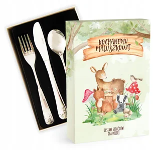 2 x Sztućce dla dziecka z grawerem Chrzest Roczek LAS - Sztućce dla dzieci - miniaturka - grafika 1