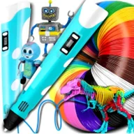 Długopisy 3D - Długopis 3D Drukarka PEN dla Dzieci Zestaw Wkłady 100M - miniaturka - grafika 1