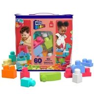 Klocki - Mega Bloks, Torba różowa, klocki, 60 elementów - miniaturka - grafika 1