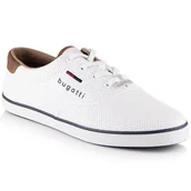 Trampki męskie - Buty sportowe trampki męskie białe Bugatti LL153144 - miniaturka - grafika 1