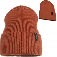 Czapki damskie - Czapka Damska Kobieca Beanie Jesienna Zimowa Polska Marka Rudy Pomarańczowy - miniaturka - grafika 1