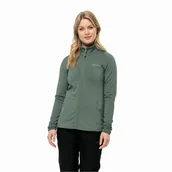 Kurtki damskie - Polar damski Jack Wolfskin BAISELBERG FZ W hedge green - S - miniaturka - grafika 1