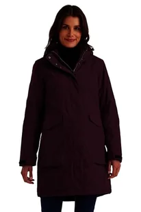 killtec Damski Parka/wodoodporny płaszcz z odpinanym kapturem Damen Funktionsparka, dunkelpflaume, 46, 43284-000 - Płaszcze damskie - miniaturka - grafika 1