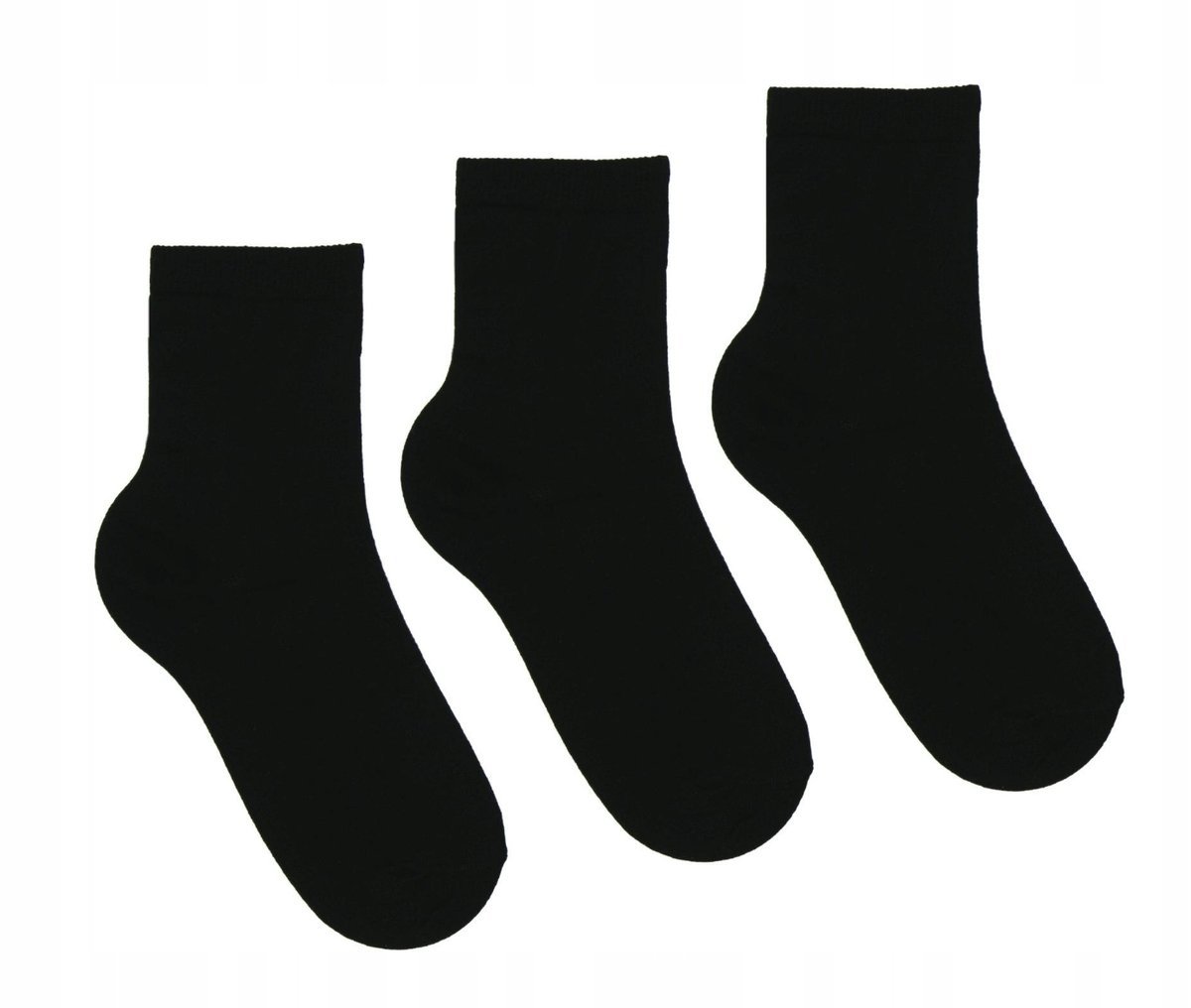 3X SKARPETY DZIECIĘCE DŁUGIE BAWEŁNIANE KLASYCZNE CHŁOPIĘCE MORAJ 23-26 BLACK