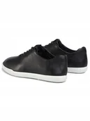 Półbuty damskie - Ecco Buty Sportowe Damskie Czarne Skórzane Klasyczne Gładkie 35 Ż7c - miniaturka - grafika 1