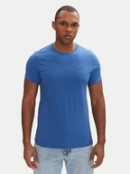 Koszulki męskie - Tommy Jeans T-Shirt DM0DM04411 Niebieski Slim Fit - miniaturka - grafika 1
