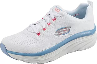 Skechers Damskie sneakersy D'lux Walker Refreshing Mood, Biała siatka, różowo-niebieskie wykończenie, 40 EU - Sneakersy damskie - miniaturka - grafika 1