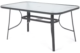 Meble ogrodowe metalowe Sevilla 145 cm Grey / Black 6+1 - Meble ogrodowe - miniaturka - grafika 3