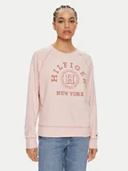 Bluzy damskie - Tommy Hilfiger Bluza Varsity WW0WW41239 Różowy Regular Fit - miniaturka - grafika 1
