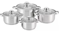 Zestawy garnków i patelni - zestaw garnków ze stali nierdzewnej 8el TILO /16/18/20/22cm DIHOME 17503 - miniaturka - grafika 1