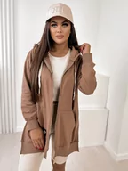 Bluzy damskie - BLUZA BREDA CIEMNOBRĄZOWA UNI - Ubra - miniaturka - grafika 1