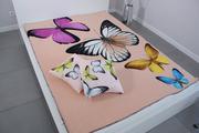 Koce - Domarex Koc BUTTERFLY 3D kremowy, 150 x 200 cm - miniaturka - grafika 1