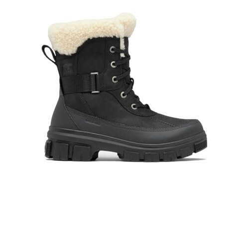 Sorel Torino V Parc Boot WP Damskie śniegowce wodoodporne, czarny (Black, Sea Salt), 43 EU