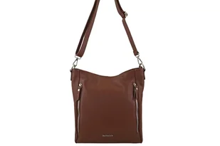 Praktyczna skórzana torebka na ramię - Brązowa - Nerki Praktyczna skórzana torebka na ramię - Brązowa - Nerki - miniaturka - grafika 1