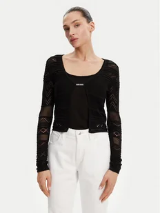 Guess Kardigan W5GR15 Z3E22 Czarny Regular Fit - Swetry damskie - miniaturka - grafika 1