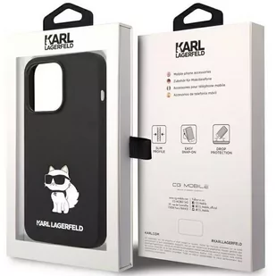 Etui Karl Lagerfeld KLHMP14LSNCHBCK do iPhone 14 Pro 6,1" hardcase Silicone Choupette MagSafe - Etui i futerały do telefonów - miniaturka - grafika 4