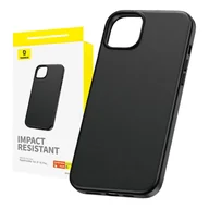 Etui i futerały do telefonów - Etui na telefon iPhone15 Pro Baseus Fauxther Series (Czarny) - miniaturka - grafika 1