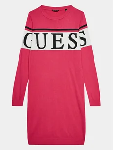 Guess Sukienka dzianinowa J3BK16 Z38B0 Różowy Regular Fit - Sukienki i spódniczki dla dziewczynek - miniaturka - grafika 1