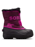 Botki damskie - Sorel Botki zimowe "Snow Commander" w kolorze fioletowo-różowym - miniaturka - grafika 1
