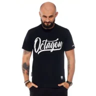 Koszulki sportowe męskie - Octagon T-Shirt Koszulka Retro Black/White - miniaturka - grafika 1