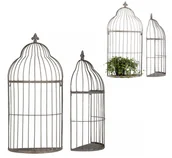 Kwietniki - DONICZKA KWIETNIK KLATKA metalowa ścienna wisząca retro do salonu 2 szt. - miniaturka - grafika 1