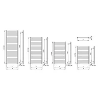 Grzejniki łazienkowe - Grzejnik łazienkowy Haber 53 x 75 cm biały 9016 mat 1, 4, 5, 8 ENIX - miniaturka - grafika 1