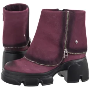 Botki Bordowe 07145-23/00-8 (MA1459-a) Maciejka - Botki damskie - miniaturka - grafika 1