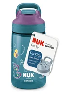 Sztućce dla dzieci - NUK Bidon "Easy Sip Cup - Butterfly" w kolorze granatowym - miniaturka - grafika 1