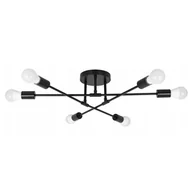 Lampy sufitowe - Lampa Sufitowa Wisząca Led Loft Żyrandol Retro Modern E27 x6 Czarna ZD74N - miniaturka - grafika 1