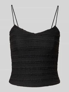 Top krótki o kroju shaped fit na cienkich ramiączkach model ‘GAYLE’ - Koszulki i topy damskie - miniaturka - grafika 1