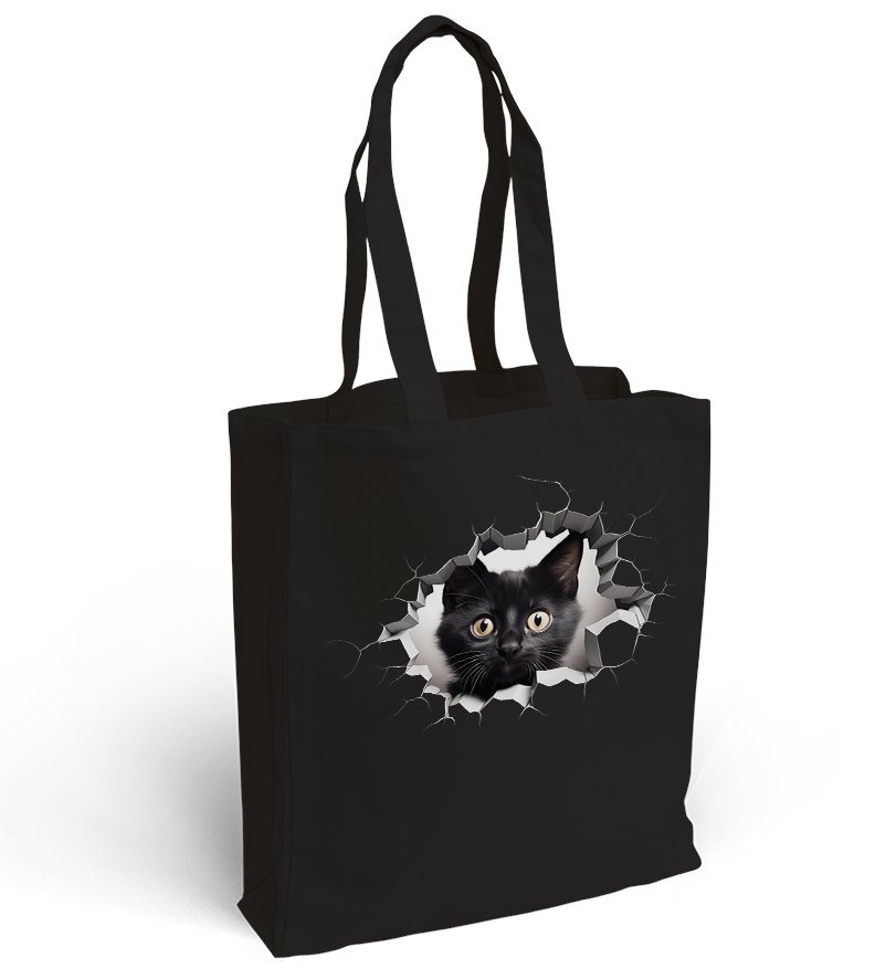 Torba bawełniana z nadrukiem kociak