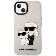 Etui i futerały do telefonów - Karl Lagerfeld Obudowa dla telefonów komórkowych IML Glitter Karl and Choupette NFT na Apple iPhone 13 KLHCP13MHNKCTGT przezroczysty - miniaturka - grafika 1