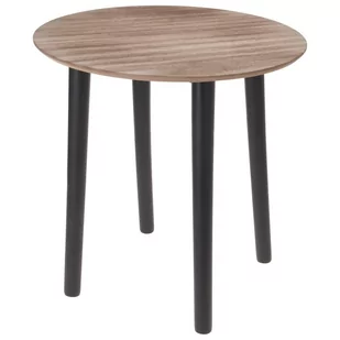 Home Styling Collection Stolik KAWOWY drewniany LOFT okrągły 340125 - Ławy i stoliki kawowe - miniaturka - grafika 1