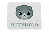 Podkładki pod mysz - Podkładka pod mysz z kotem Szkocki zwisłouchy - miniaturka - grafika 1