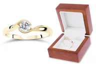 Pierścionki - ZŁOTY PIERŚCIONEK ZŁOTO ZARĘCZYNOWY 585 Rozmiar:12 - miniaturka - grafika 1