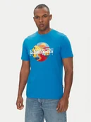 Koszulki męskie - Napapijri T-Shirt S-Valdor NP0A4IE6 Niebieski Regular Fit - miniaturka - grafika 1