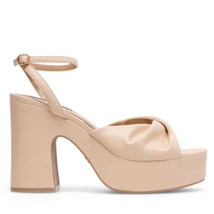 Sandały Nine West WFA2634-2 Beżowy - Sandały damskie - miniaturka - grafika 1
