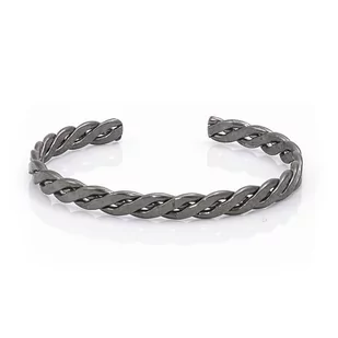 Bransoletka metalowa w kolorze srebrnym EM 16 - EM Men's Accessories - Bransolety męskie - miniaturka - grafika 1