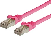 Kable miedziane - Techly ICOC CCA6F-010-PK - kabel sieciowy (1 m, Cat6, F/UTP (FTP), RJ-45, RJ-45, różowy) - miniaturka - grafika 1
