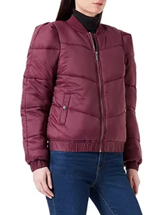 Mexx Damska kurtka z krótkim rękawem, wyściełana, bomber transitional, ciemnoczerwony, XL - Kurtki damskie - miniaturka - grafika 1