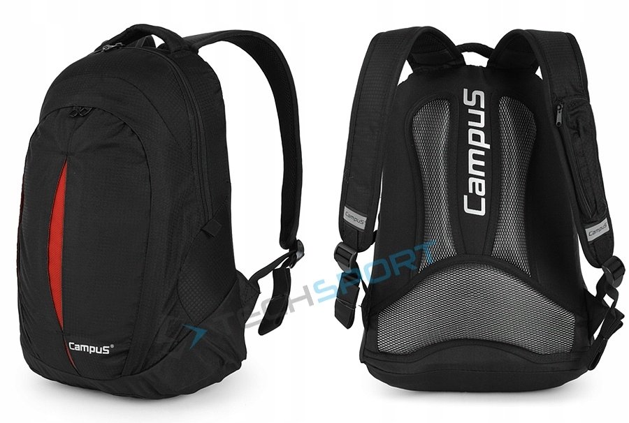 Lekki Plecak Turystyczny Campus Kool 20 Wentylowany Czarny