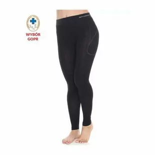 Spodnie damskie Brubeck z Wełną Merino Active Wool Czarne - Spodnie sportowe damskie - miniaturka - grafika 1