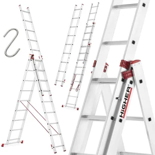 Drabina aluminiowa wielofunkcyjna 3x9 uniwersalna MOCNA PRO 150kg - Drabiny Drabina aluminiowa wielofunkcyjna 3x9 uniwersalna MOCNA PRO 150kg - Drabiny - miniaturka - grafika 1