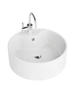 Umywalki - LaVita Teneryfa umywalka 41x41 cm nablatowa biały połysk - miniaturka - grafika 1