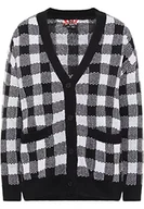 Kurtki damskie - myMo ROCKS Damska kurtka z dzianiny 23719425, czarny biały, XL-XXL - miniaturka - grafika 1
